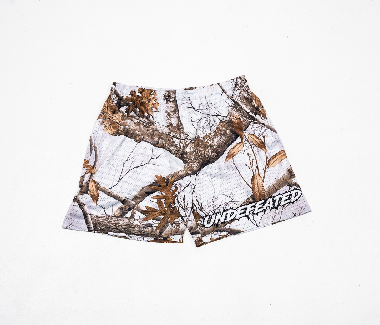 SNOW CAMO MESH SHORTS